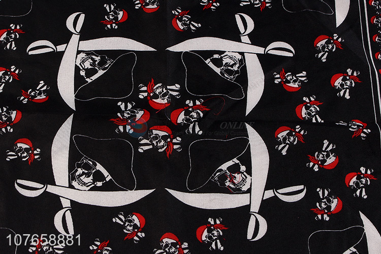 Uniquely designed pirate skull pattern decorative square