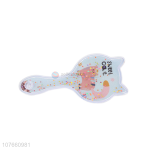 Wholesale Cat Pattern Cute Hair Brush With Glitter Stars