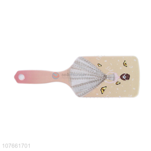 New Design Soft Massage Paddle Hair Brush Plastic Detangling Comb