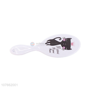 Cartoon Cat Pattern Plastic Hair Brush Massage Detangling Brush