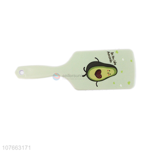 Cartoon Avocado Pattern Plastic Paddle Hair Brush Hair Comb