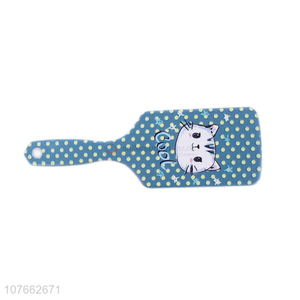 Fashion Cat Pattern Plastic Hair Brush Scalp Massage Paddle Brush