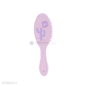 Fashion Design Plastic Detangling Comb Oval Paddle Hair Brush