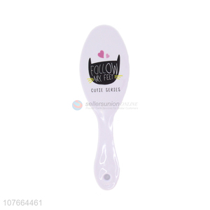 Wholesale Ladies Paddle Hair Brush Plastic Detangling Comb With Long Handle