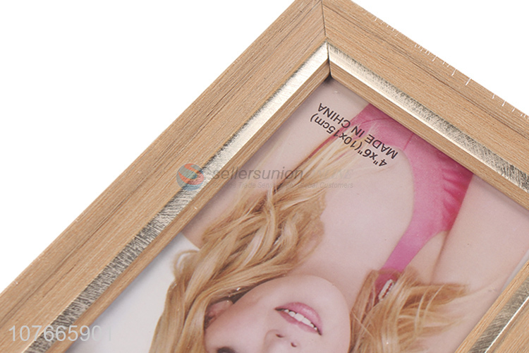 Good quality imitation wooden plastic picture frame decoration home photo frame