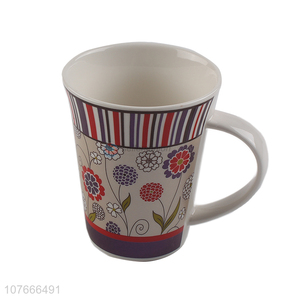 Fashion Printing Ceramic Water Cup Coffee Mug With Handle