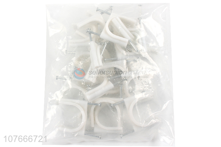 Hot product top quality plastic cable clips with steel nails