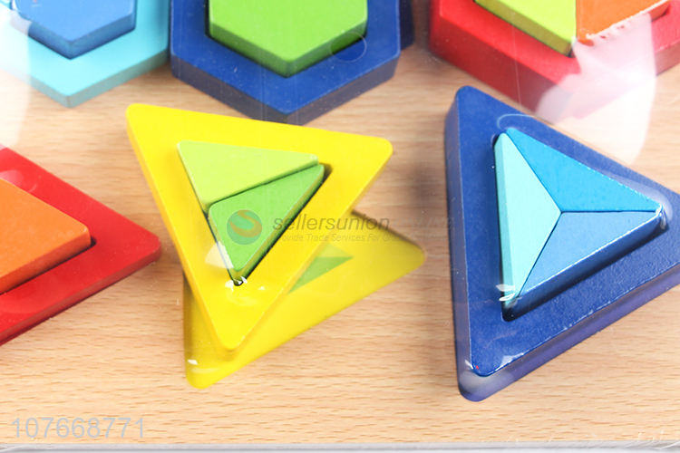 Hot Selling Colorful Shape Building Blocks Puzzles Toy For Children