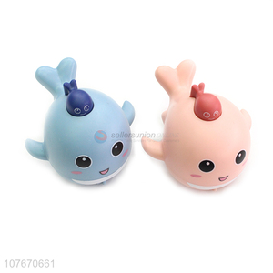 Early education educational toy dolphin press waterproof pull back toy