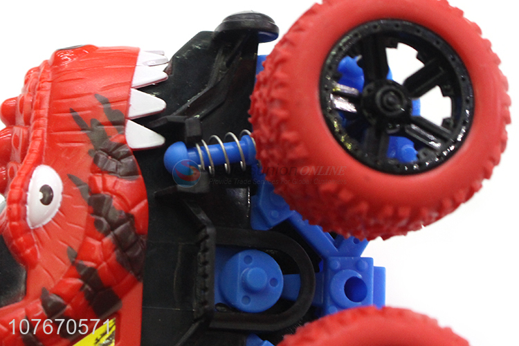 Children's red dinosaur plastic toy car conventional toy car