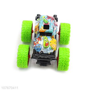 Four-wheel drive stunt inertia green wheel off-road vehicle children graffiti toy car