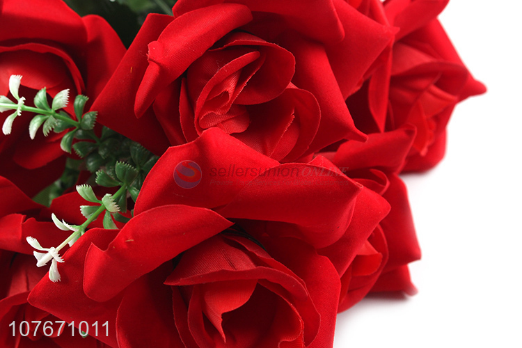 Top quality simulation artificial rose flowers for wedding party