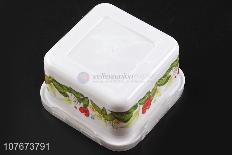 Latest 5 Pieces Plastic Square Preservation Box Set Fashion Kitchen Containers