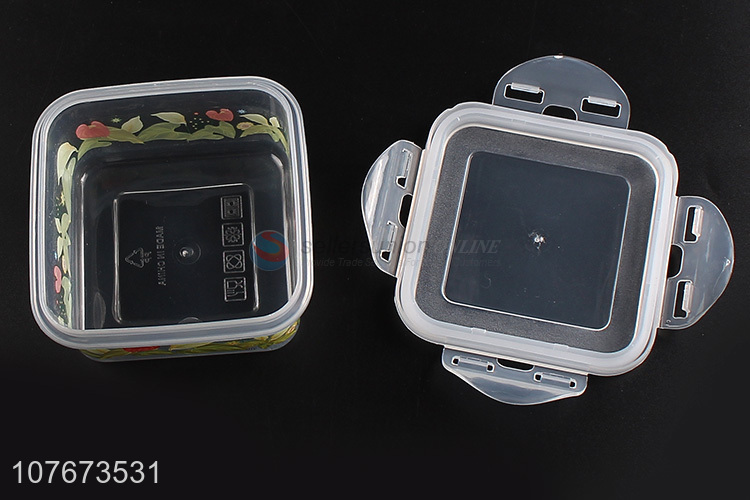 Fashion 5 Pieces Square Transparent Plastic Preservation Box Set