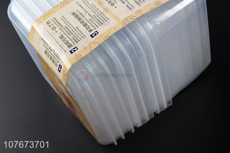 Wholesale 4 Pieces Plastic Transparent Preservation Box Best Food Storage Box Set