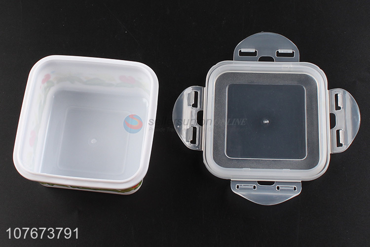 Latest 5 Pieces Plastic Square Preservation Box Set Fashion Kitchen Containers