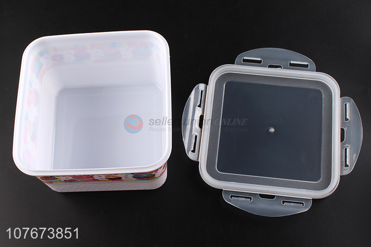 Cheap Price 3 Pieces Square Preservation Box Plastic Food Storage Box Set
