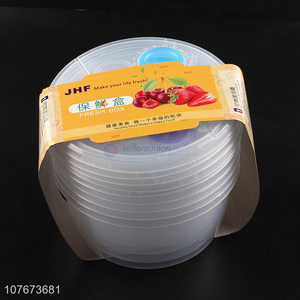 Good Sale 5 Pieces Round Preservation Box Plastic Fresh Box Set