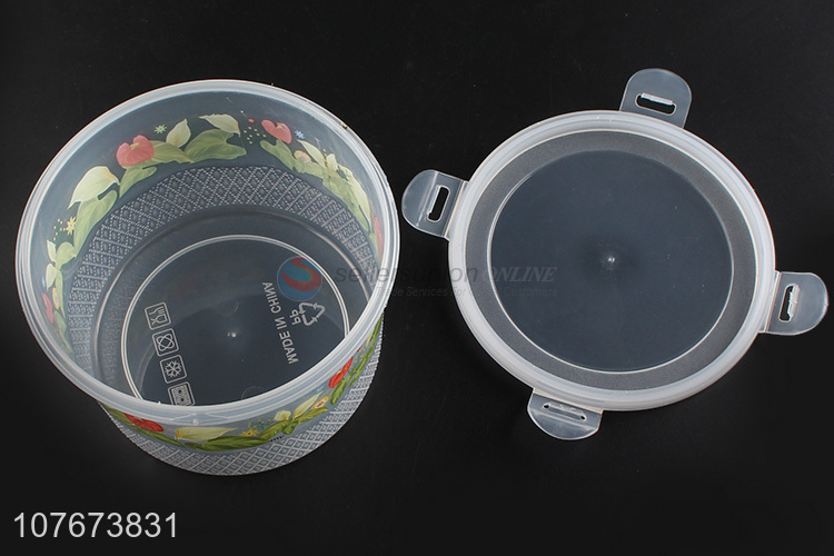 Top Quality 3 Pieces Round Plastic Preservation Box Kitchen Food Storage Box Set