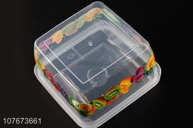 Custom Fruit Pattern 3 Pieces Plastic Preservation Box Fashion Food Container Set