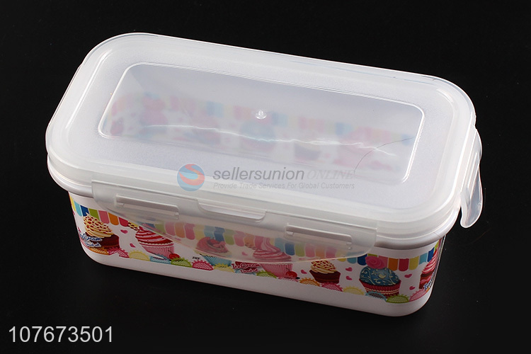 Top Quality 5 Pieces Rectangle Preservation Box Plastic Food Container Set