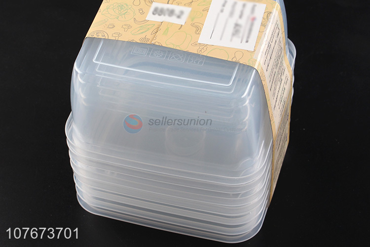 Wholesale 4 Pieces Plastic Transparent Preservation Box Best Food Storage Box Set
