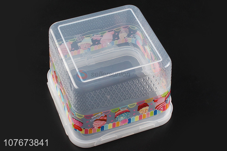 High Quality 3 Pieces Square Plastic Food Container Preservation Box Set