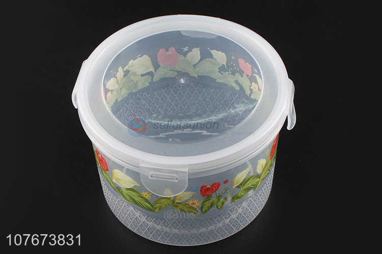 Top Quality 3 Pieces Round Plastic Preservation Box Kitchen Food Storage Box Set