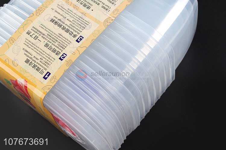 Fashion Household 8 Pieces Plastic Preservation Box Food Sealed Container