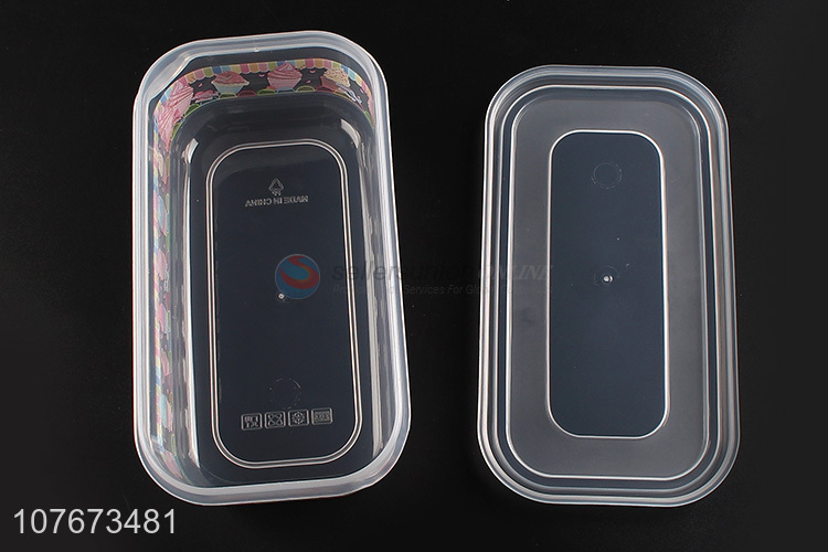 Best Sale 5 Pieces Plastic Rectangle Preservation Box Food Sealed Container