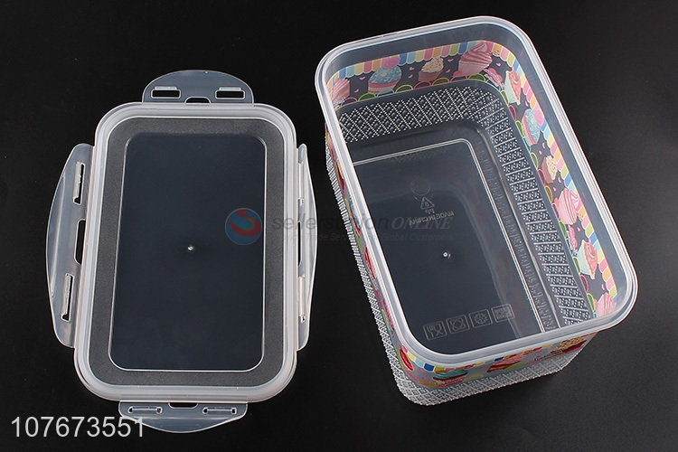 Fashion Printing 3 Pieces Rectangle Preservation Box With Lids Set