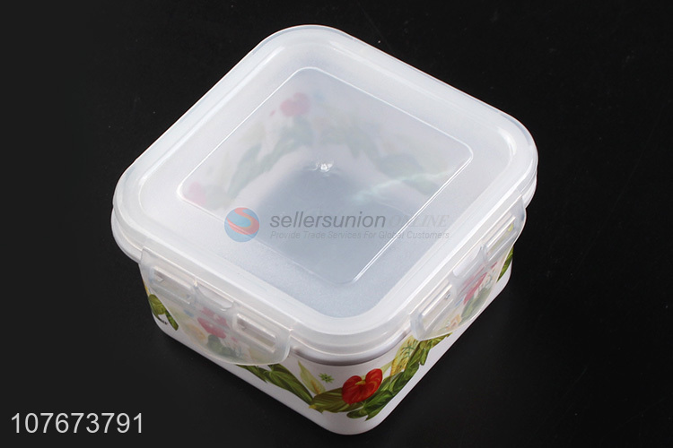 Latest 5 Pieces Plastic Square Preservation Box Set Fashion Kitchen Containers