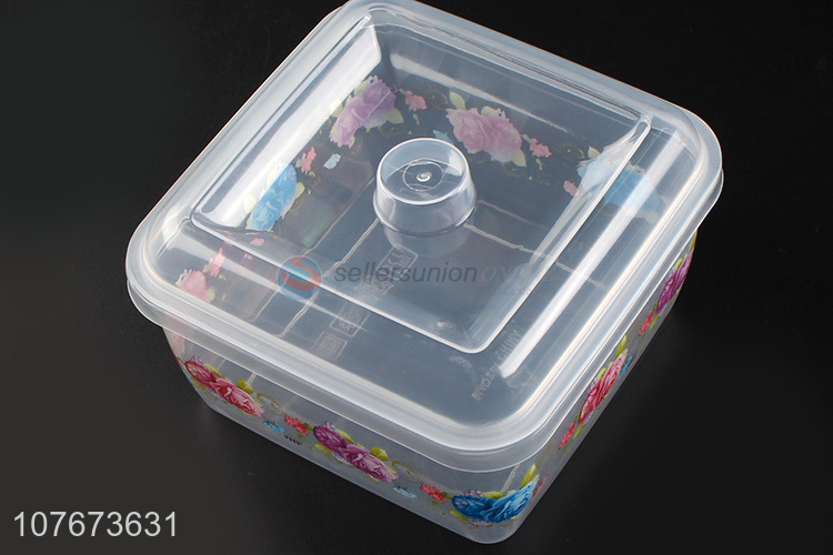 Promotional 3 Pieces Square Plastic Food Storage Container Preservation Box Set