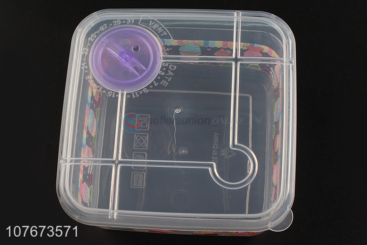 High Quality 3 Pieces Transparent Plastic Food Storage Container Preservation Box Set