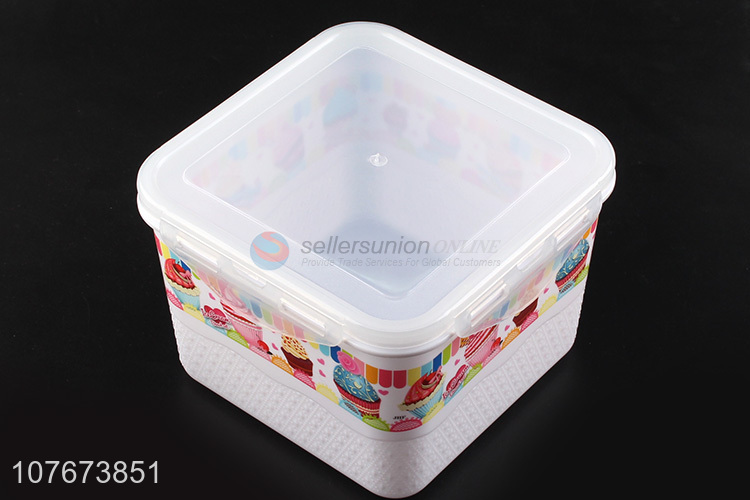 Cheap Price 3 Pieces Square Preservation Box Plastic Food Storage Box Set