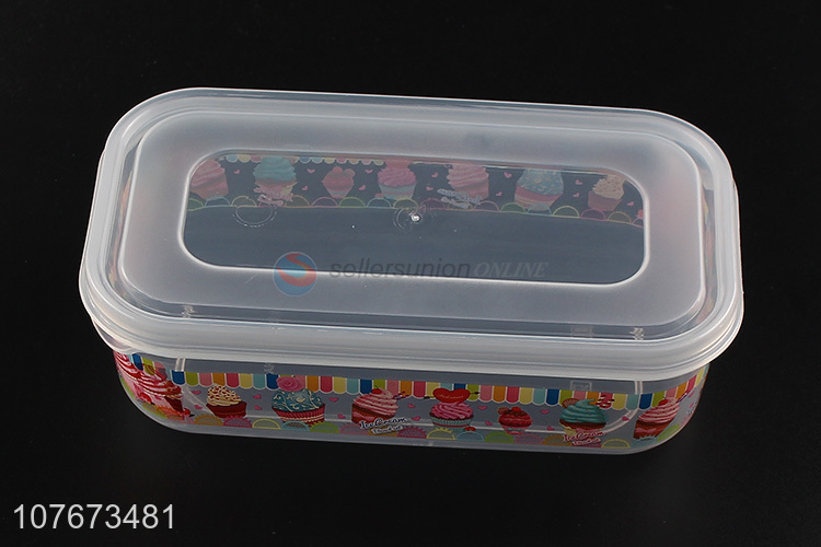 Best Sale 5 Pieces Plastic Rectangle Preservation Box Food Sealed Container