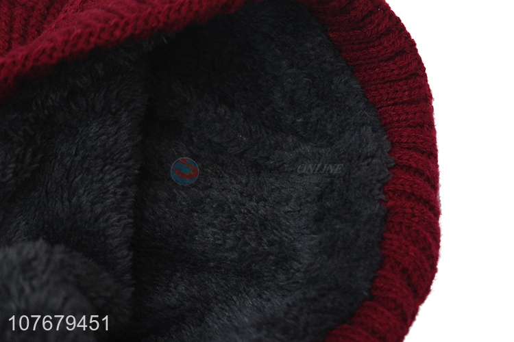 Best Quality Winter Warm Hat Soft Knitted Beanie Cap