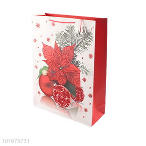 Hot sale red festive holiday tote bag paper gift bag