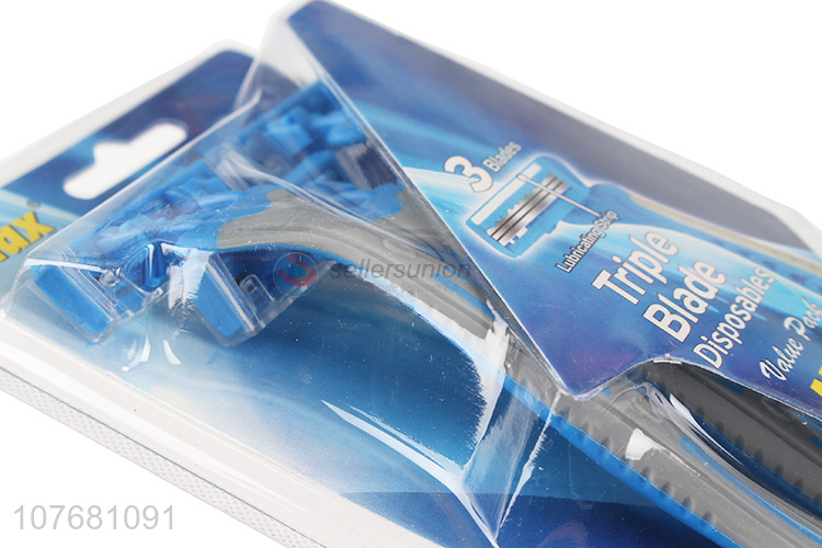 Durable factory price disposable triple blade shaving razor