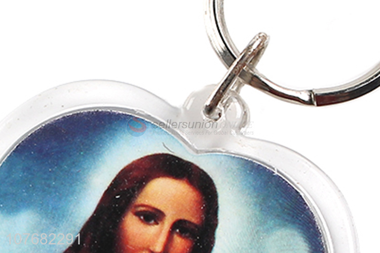 Latest design heart key chain acrylic keychain key ring