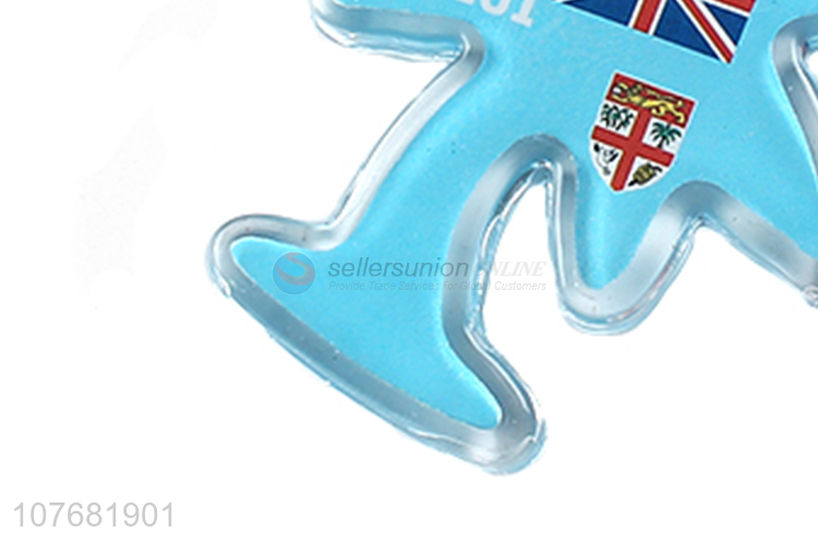 Creative design coconut tree key chain acrylic keyring for souvenir