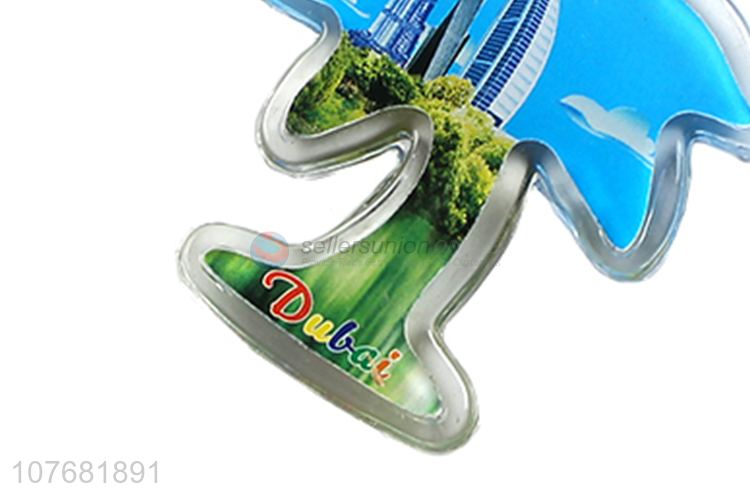 Recent products coconut palm key chain acrylic keychain for souvenir
