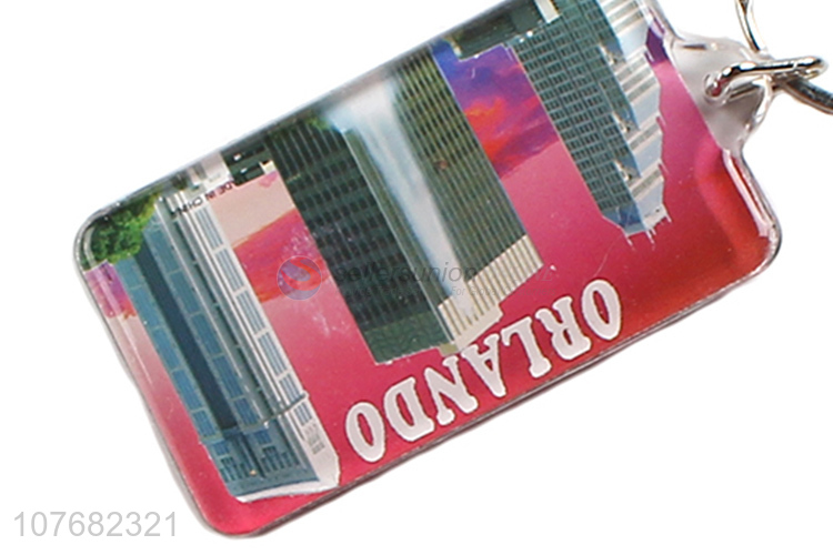 New arrival Orlando souvenir key chain acrylic keyring