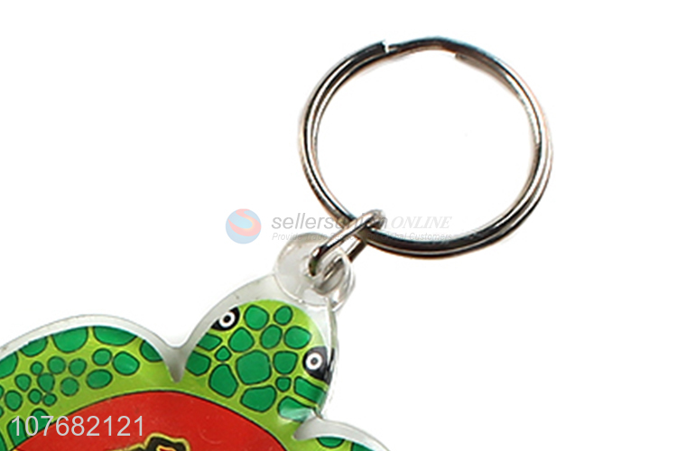 Recent products tortoise key chain acrylic keyring for souvenir
