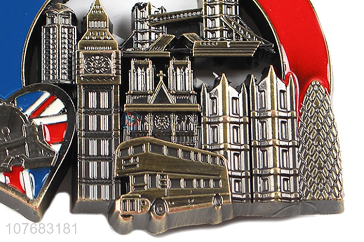 Hot sale London souvenir metal fridge magnet fridge sticker