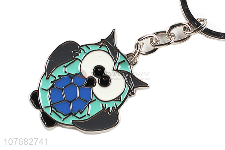 Creative design owl key chain metal keyring for souvenir
