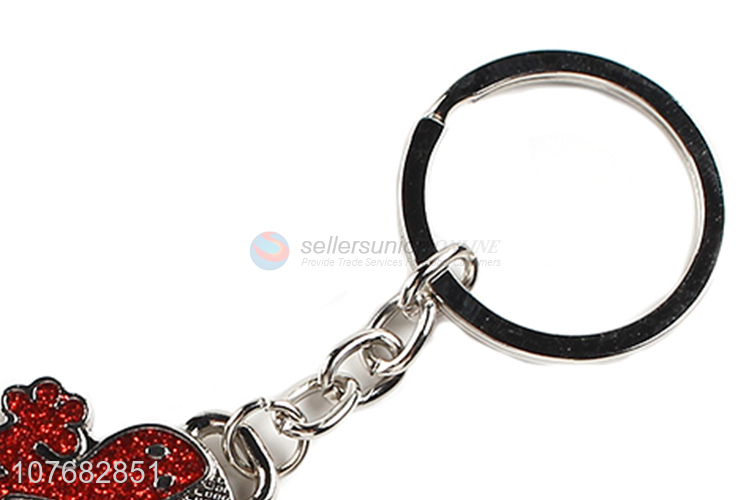 Hot selling lizard key chain metal keychain key ring