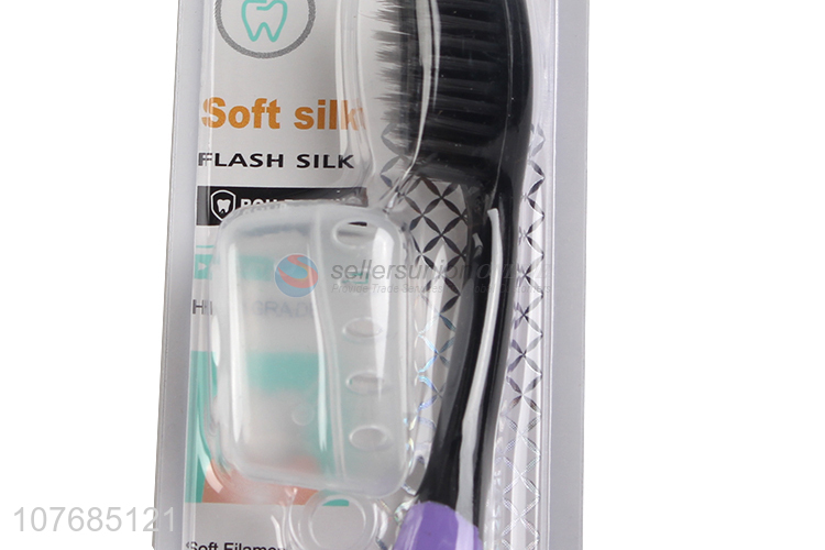 Adult soft bamboo charcoal toothbrush single pack oral care toothbrush