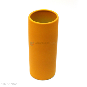 Hot sale frosted vase Morandi color cylindrical ceramic vase