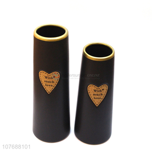 Hot sale high quality frosted vase cylindrical ceramic vase